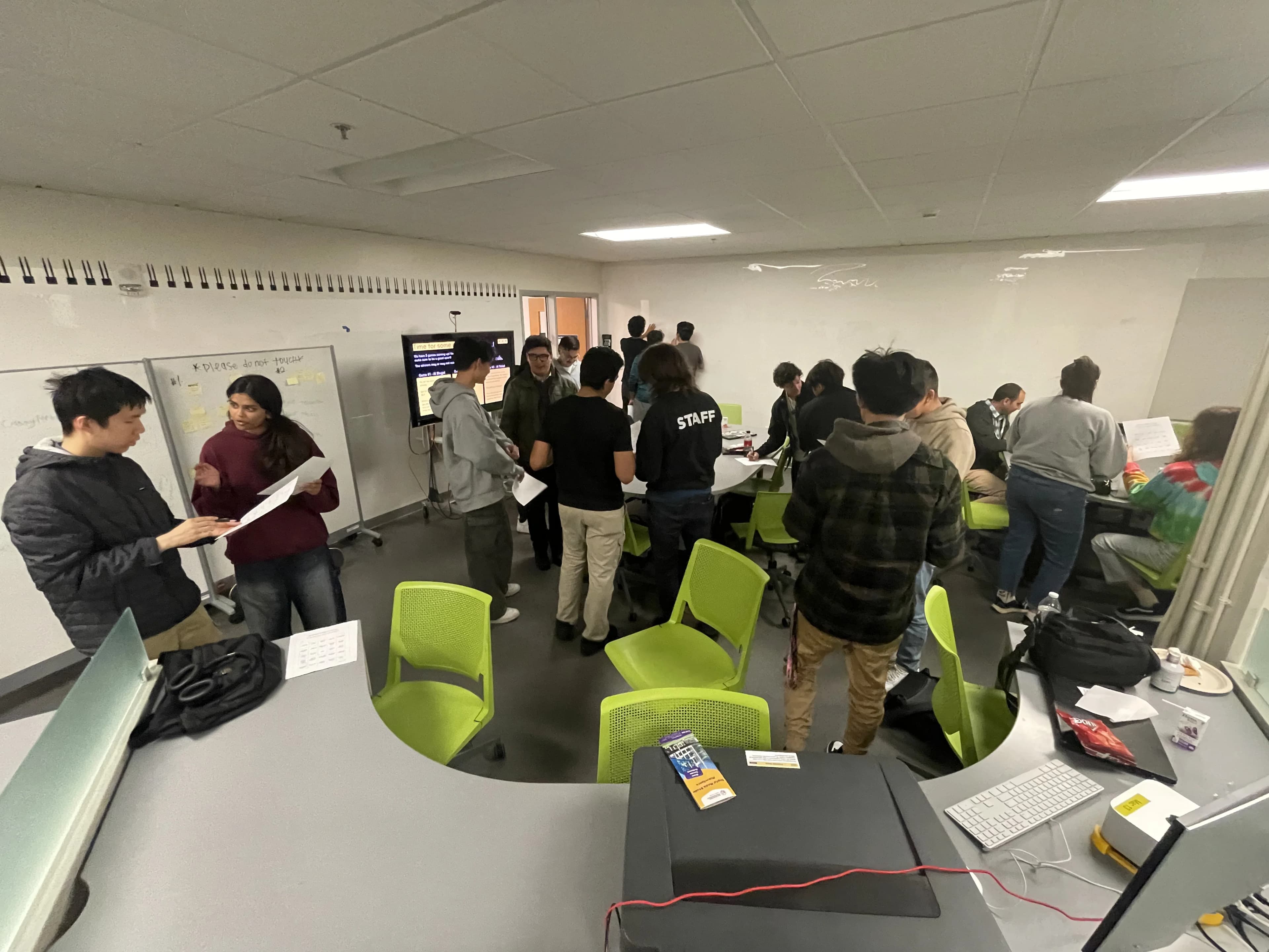 Fall 2025 kickoff meeting with members playing bingo